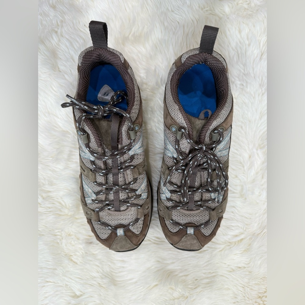 Brown and Gray Hiking Shoes